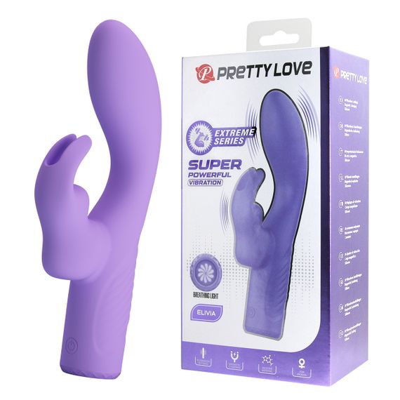 Міні вібратор-кролик Pretty Love Elivia, фіолетовий, 17.2 см х 3.4 см Sex Aura