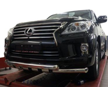 Передній захист Gronder (2008-2015 нерж) для Lexus LX570/450d | Зображення 1
