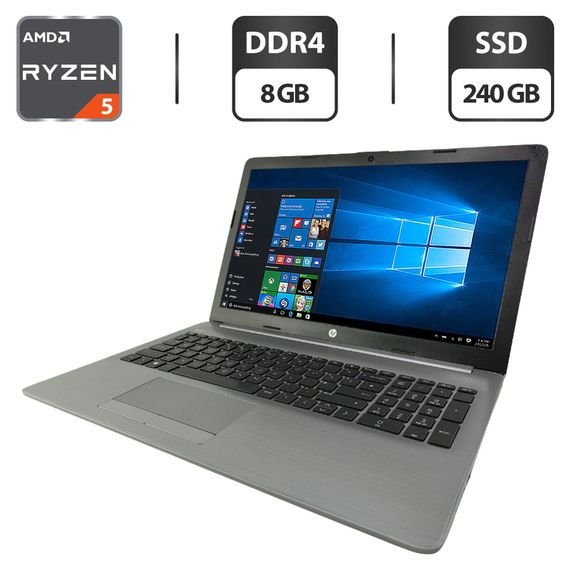 Ультрабук HP 255 G8 / 15.6" (1920x1080) TN / AMD Ryzen 5 3500U (4 (8) ядра по 2.1 - 3.7 GHz) / 8 GB DDR4 / 240 GB SSD / AMD Radeon Vega 8 Graphics / WebCam б/у