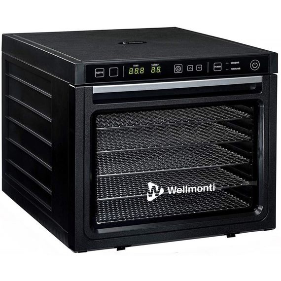 Електросушарка професійна для овочів фруктів грибів Wellmonti WM-1001, 6 рівнів, 1000 Вт