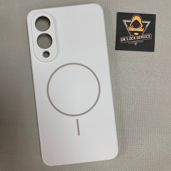 Чохол Samsung Galaxy S25 Edge MagSafe SoftTouch М'який Протиударний Білий