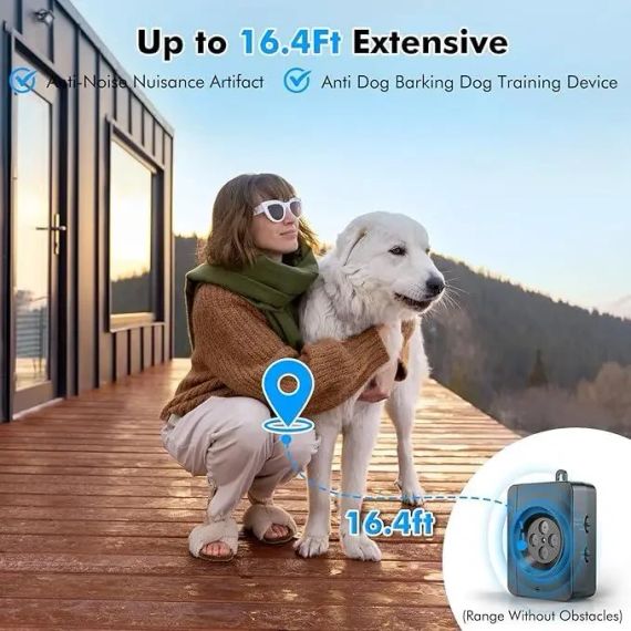 Антилай ультразвуковий із 3 регульованими рівнями, Пристрій проти гавкання собак Anti Barking Device Enhance | Зображення 4