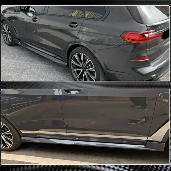 Накладки на пороги (для M-Sport, Карбон) для BMW X7 G07 2019- гг | Зображення 4