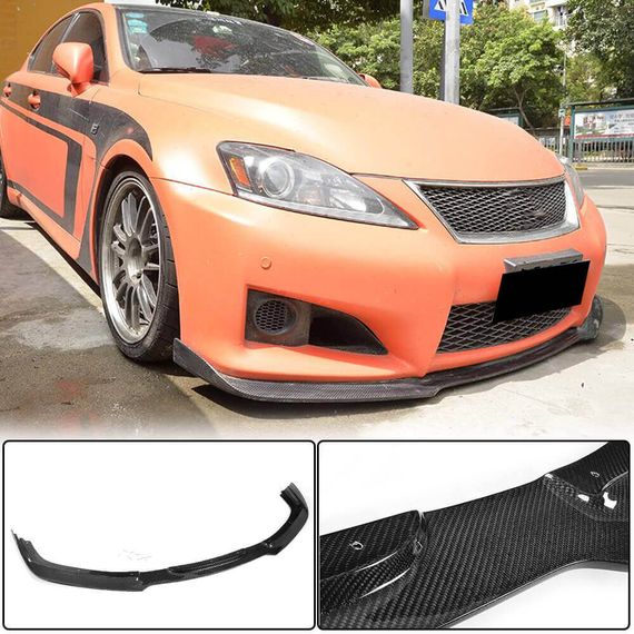 Накладка на передній бампер Lip (для F 2011-2013, Карбон) для Lexus IS рр