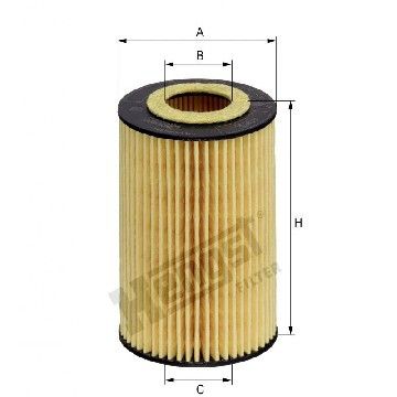 Фильтр масляный Audi A4/A6/A7 3.0 TFSI 08-19, Hengst, E237H D331,