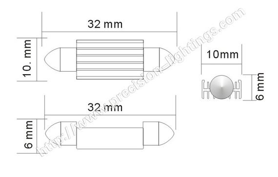 Світлодіодна Софітні Автолампа (42mm) 3W Samsung canbus (150 Lm) Samsung LED SMD2323 | Зображення 1