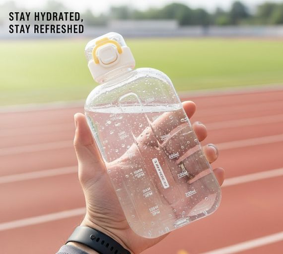 Спортивна пляшка для води SPORT (750 мл) — BPA-free пластик, бежева | Зображення 2