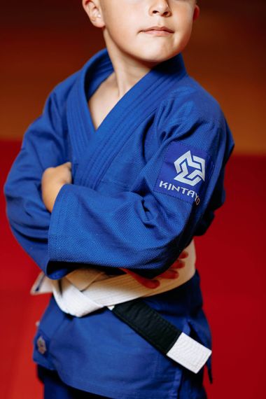 Кімоно для джиу - джитсу синє, TM "Kintayo", 130 зріст, щільність 350 гр/м.кв. | Зображення 2