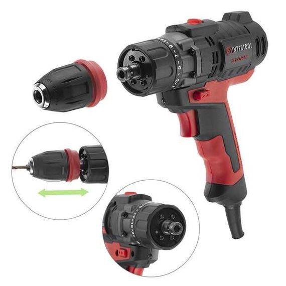 Дриль-шурупокрут електричний 420 Вт INTERTOOL WT-0110 | Зображення 1