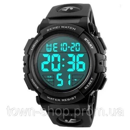 Часы наручные мужские SKMEI 1258BK, брендовые мужские часы, водостойкие тактические часы. Цвет: черный | Зображення 1