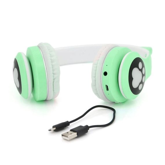 Наушники беспроводные детские с ушками качественные Cat VZV 23M, Детские наушники cat TS-68 | Зображення 8