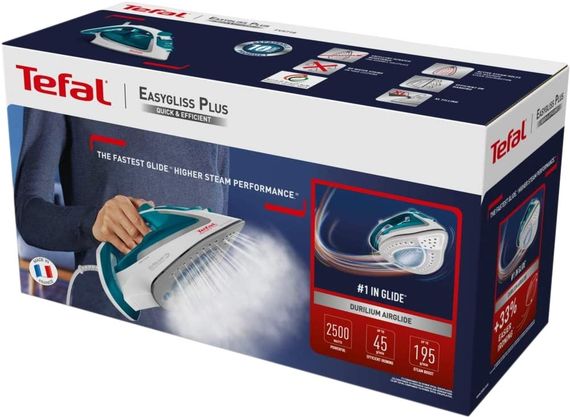Праска Tefal Easygliss Plus FV5718, 2400 Вт, з керамічною підошвою і функцією подачі пари | Зображення 7