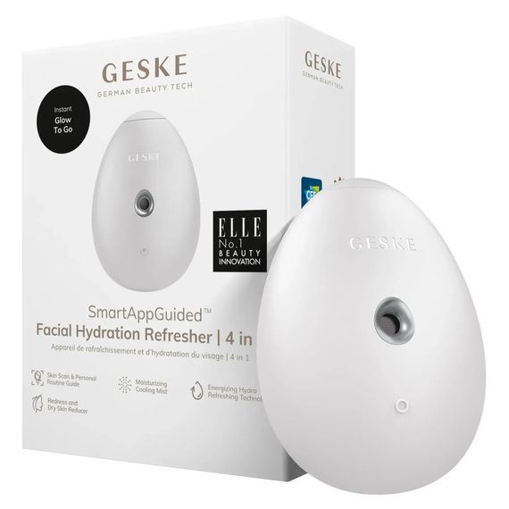 Електронний освіжувач для зволоження обличчя GESKE Facial Hydration Refresher 4в1 gray, Білий