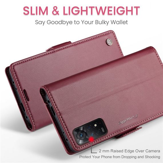 Шкіряний чохол-книжка Retro Case для Xiaomi Redmi Note 11 4G / 11s / Note 12s колір Червоний | Зображення 7