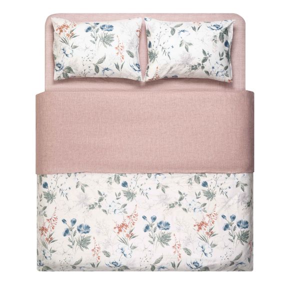 Набір постільної білизни 2,0сп Ardesto Gloria, 200х220см, 100% бавовна, сатин, квіти, мокко (ART2022FL)