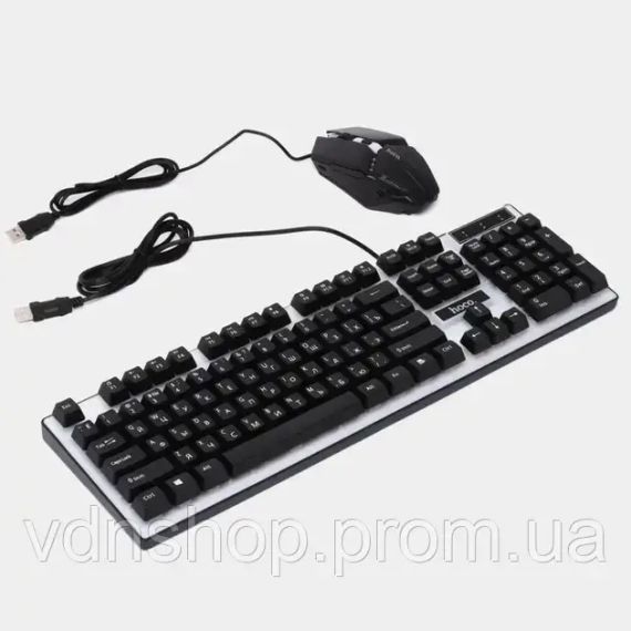 Ігрова клавіатура та мишка Hoco GM11 з підсвічуванням RGB | Зображення 3