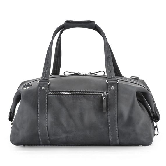 Шкіряна дорожня сумка Skin and Skin Stout M 45x22x23 см Сіра (BB01MGG) | Зображення 2