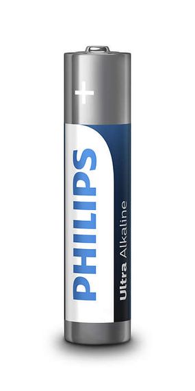 Philips Батарейка Ultra Alkaline лужна AAA блістер, 4 шт (LR03E4B/10) | Зображення 1