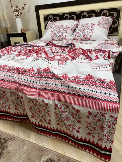 Комплект постельного белья Soft полуторный 150х215 см Вышиванка | Зображення 3