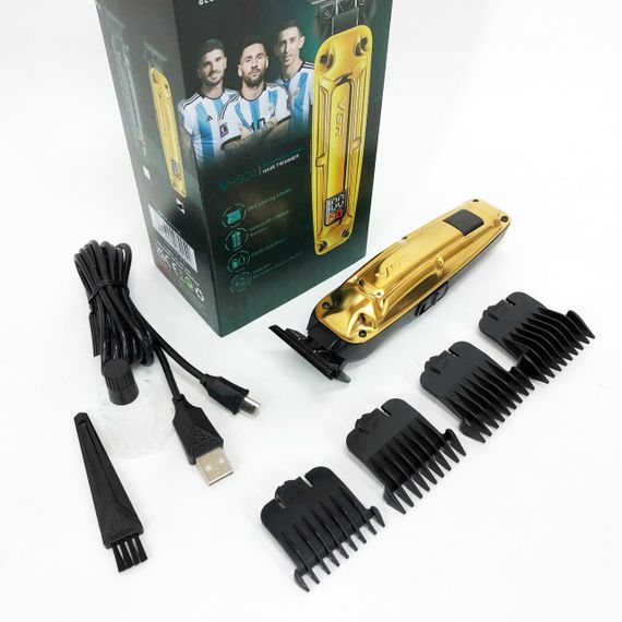 Акумуляторна машинка VGR V-904 для стрижки волосся VGR, машинка з дисплеєм та змінними насадками | Зображення 3