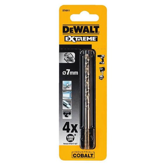 Свердло по металу 7мм EXTREME Industrial Cobalt DeWALT DT4911