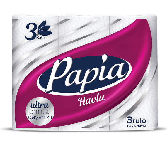 Паперові рушники Papia 3 шару рулону 3