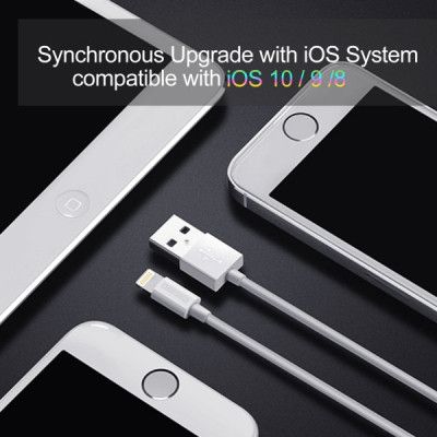 Дата кабель USB 2.0 AM to Lightning 1.8m 2.1A MFI White Choetech (IP0027-WH) | Зображення 2