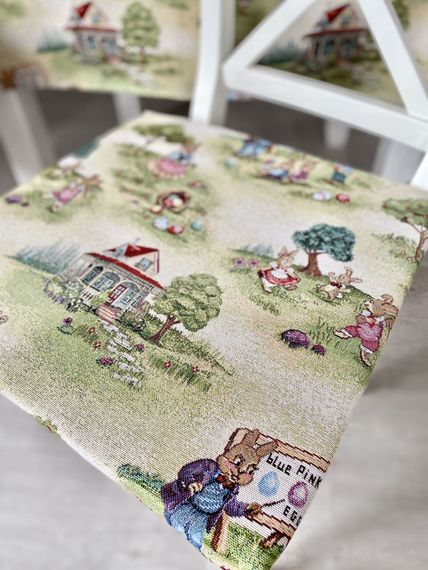 Подушка на стілець гобеленова EDEN1184 Limaso, 40x40, Квадратна, Великодній, Без люрексу, 75% поліестер, 22% бавовна, 3% акрил, Гобелен | Зображення 2