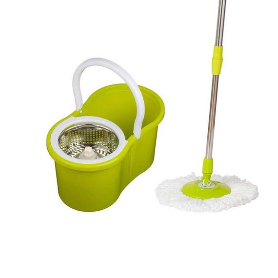 Универсальная швабра с отжимом-центрифугой и ведром Easy Mop Круглая Швабра. MN-456 Цвет: зеленый | Зображення 2