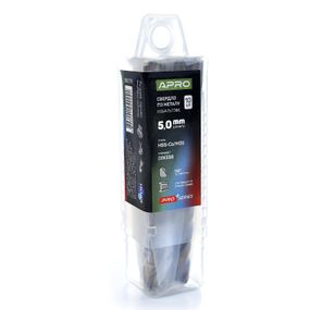 Свердло для металу кобальтове HSS-Co/M35 Ø 5.0 мм (тубус, красно 10 шт.) PRO APRO 8307161