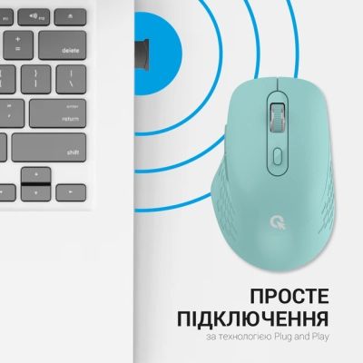Мышка OfficePro M230M Silent Click Wireless/Bluetooth Mint (M230M) | Зображення 2