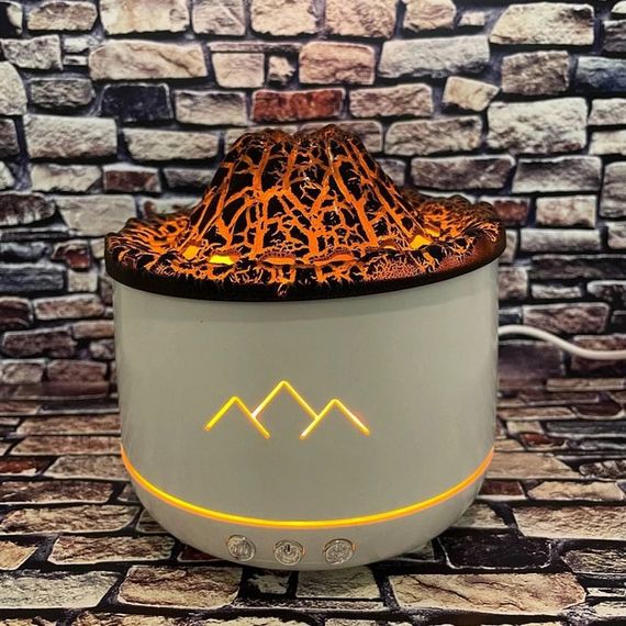 Зволожувач повітря Вулкан з ефектом полум'я та підсвічуванням зволожувач-нічник Аромадіфузор з підсвічуванням | Зображення 5