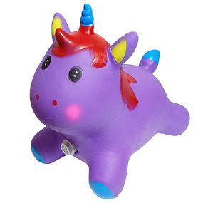 Детская игрушка-прыгун "Единорог" RB2520 музыка, свет Фиолетовый