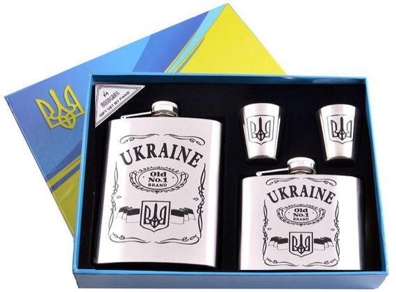 Подарунковий набір з флягою UKRAINE WKL-014