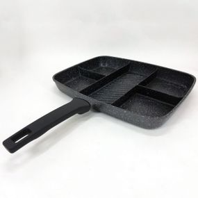 Емальована сковорода для смаження на грилі, Зручна сковорода для дому з товстим дном CF-26