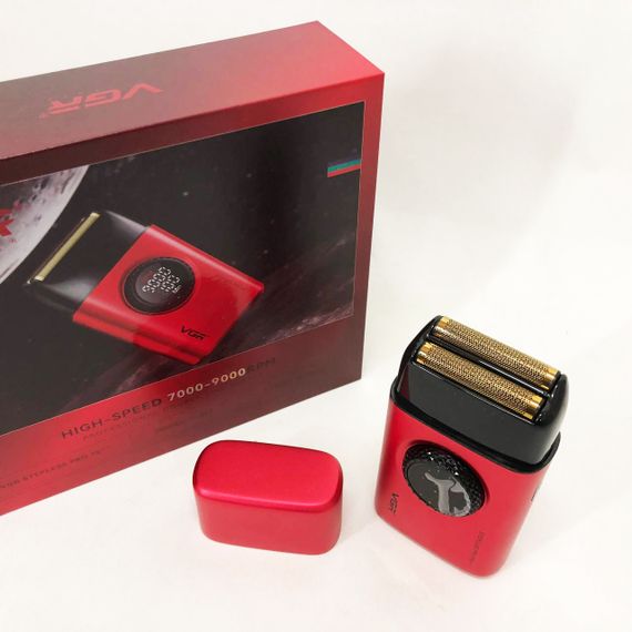 Электробритва VGR V-377 RED шейвер, Электрическая аккумуляторная бритва для бритья, шейвер мужской | Зображення 9