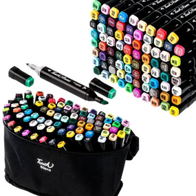 Набір маркерів для малювання Touch 80 шт./уп, Двосторонні професійні маркери для художників   знижка