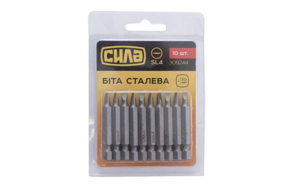 Бита SL4*50мм (10шт/уп) СИЛА | Зображення 1