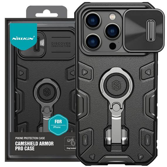 TPU+PC чохол Nillkin CamShield Armor Pro no logo (шторка на камеру) для Apple iPhone 14 Pro Max | Зображення 1