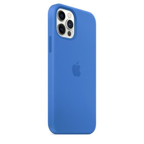 Чохол Silicone Case Full Protective (AA) для Apple iPhone 12 Pro/12 (6.1") Синій/Capri Blue | Зображення 1