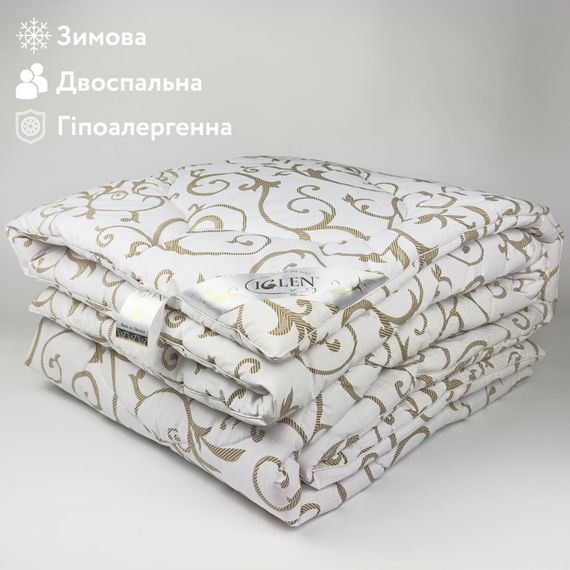 Ковдра антиалергенна зимова двоспальна IGLEN BS 172х205 в бязі (172205BS)