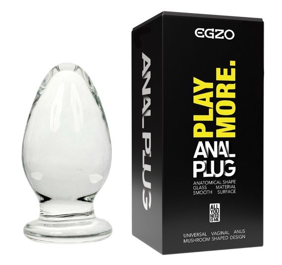 Анальний плаг зі скла EGZO EAP-C (довжина 7 см, діаметр 4.1 см ) Sex Aura