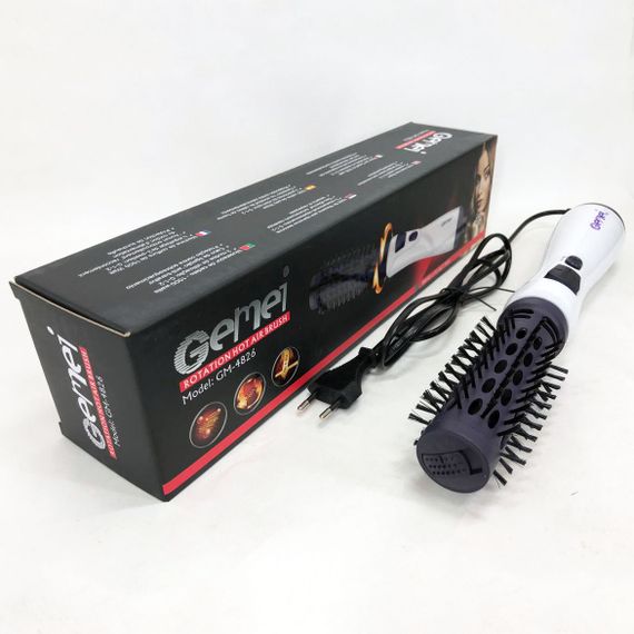 Фен-щітка для волосся фен, що обертається Gemei GM-4826, фен з насадкою брашинг, щітка для волосся, що обертається | Зображення 6
