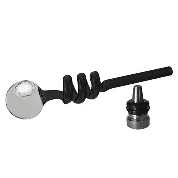 Трубка Спіральна Скло "Herb Pipe Black" | Зображення 1