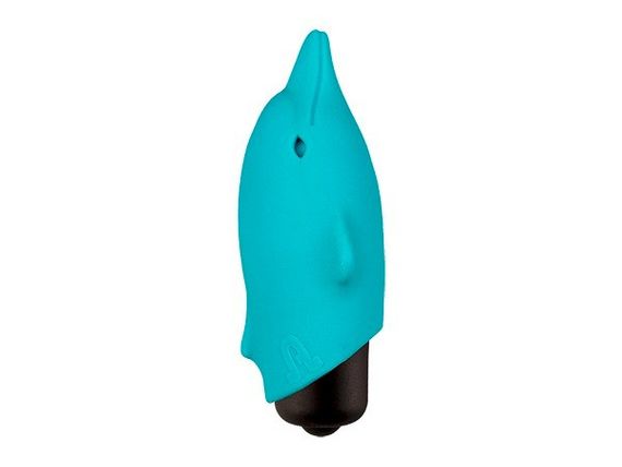 Міні-вібратор у вигляді дельфінчика, блакитний, Adrien Lastic Pocket Vibe Flippy Blue, 7,5 х 2,5 см Sex Aura | Зображення 1