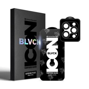 Стекло защитное Armorstandart Supreme Plus Black Icon Apple iPhone 15 Pro (ARM71139)