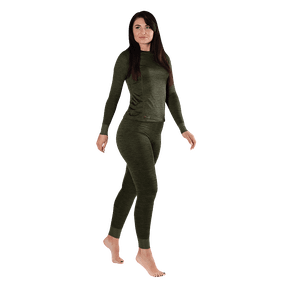 Жіноча термобілизна LVL2 Pani Polarheat QS Олива Меланж (8320), XL