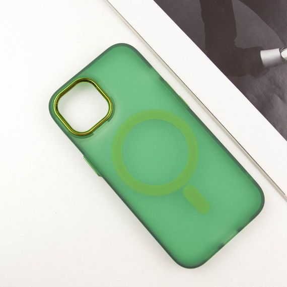 Чохол TPU+PC Lily with MagSafe для Apple iPhone 15 (6.1") Army Green | Зображення 2
