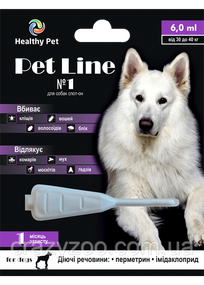 Капли против внешних паразитов для собак Healthy Pet Line №1 от 30 до 40 кг 209154