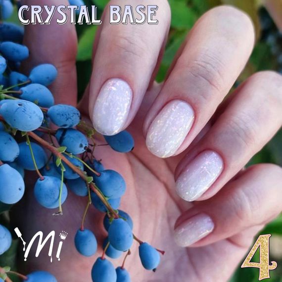 Crystal base Mi #4 (молочна база з різнокольоровими пластівцями юккі) 8мл | Зображення 1